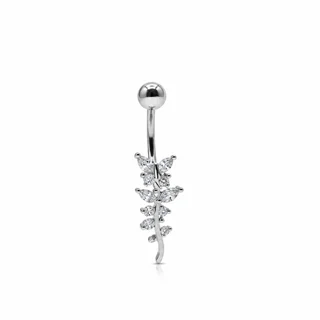 پیرسینگ ناف طرح پروانه کد 8009